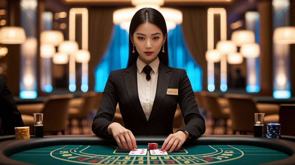 Sòng bài J88 dealer xinh đẹp baccarat
